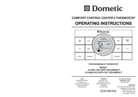 <b>Support</b> | <b>Dometic. . Dometic rv thermostat manual